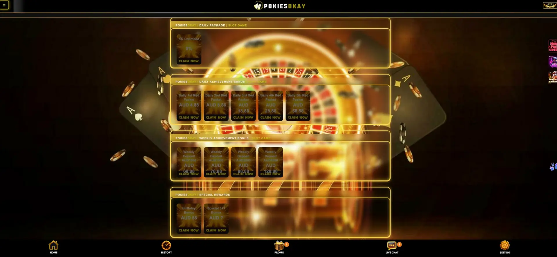 Daily deposit packages
