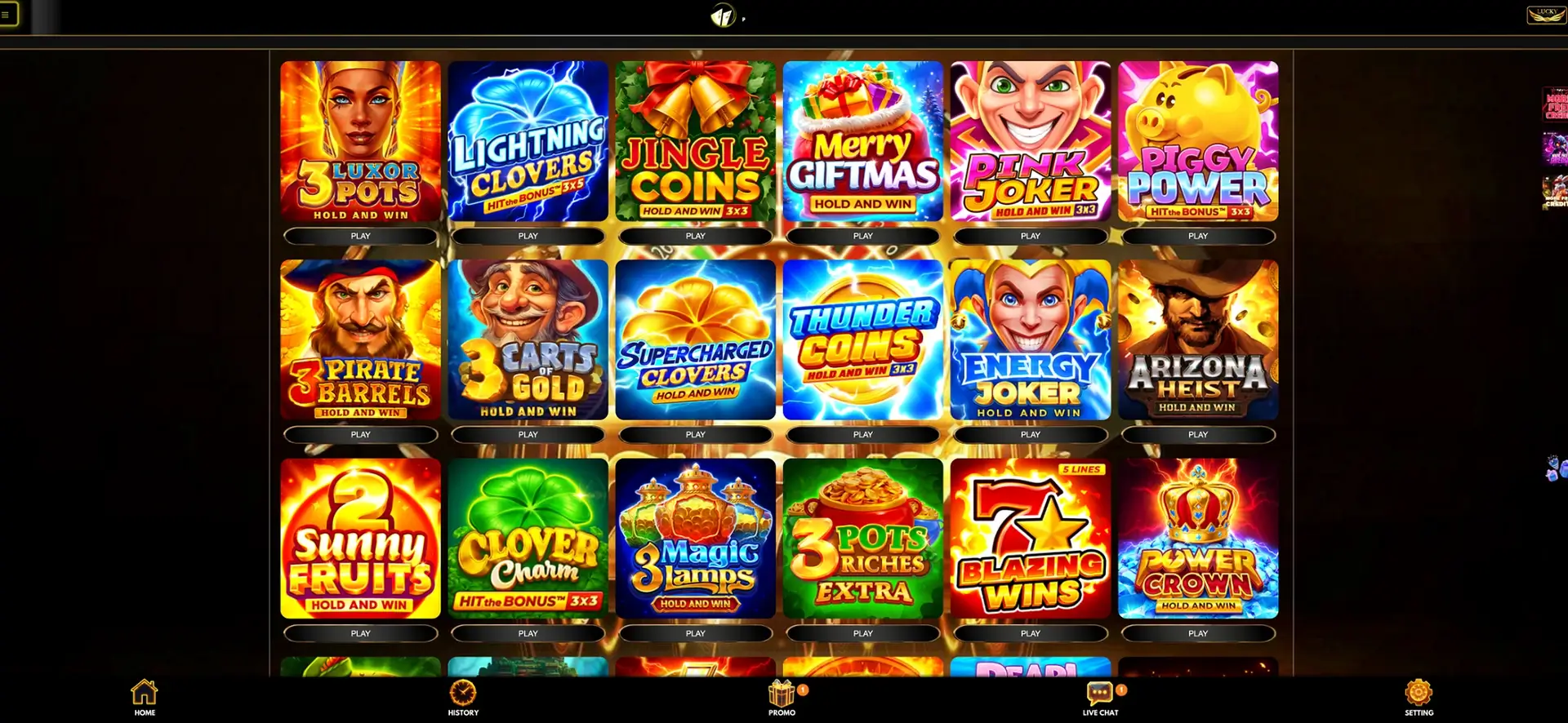 More games in the pokies catalogue